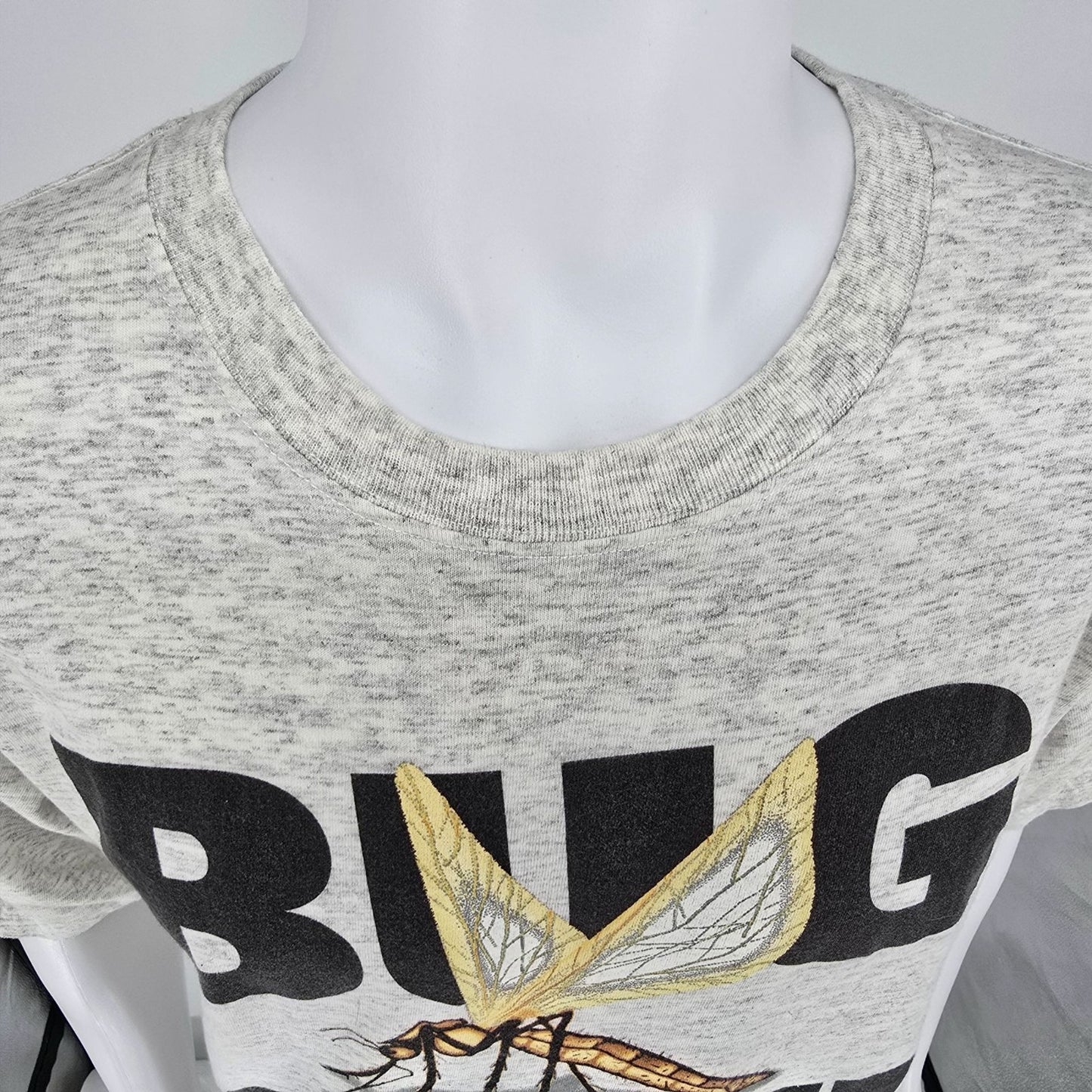 Vintage 1990s Royal Avalon "Bug Off!" Heather Gray Mosquito Graphic T-Shirt (L)