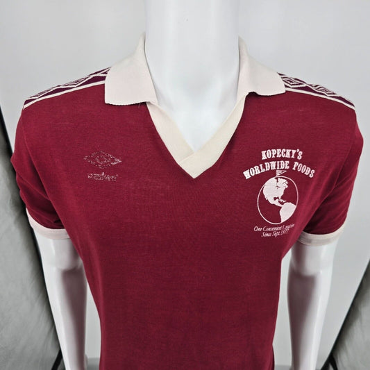 Vintage 1980s Umbro Kopecky's Worldwide Foods Wisconsin Soccer Jersey (Large)