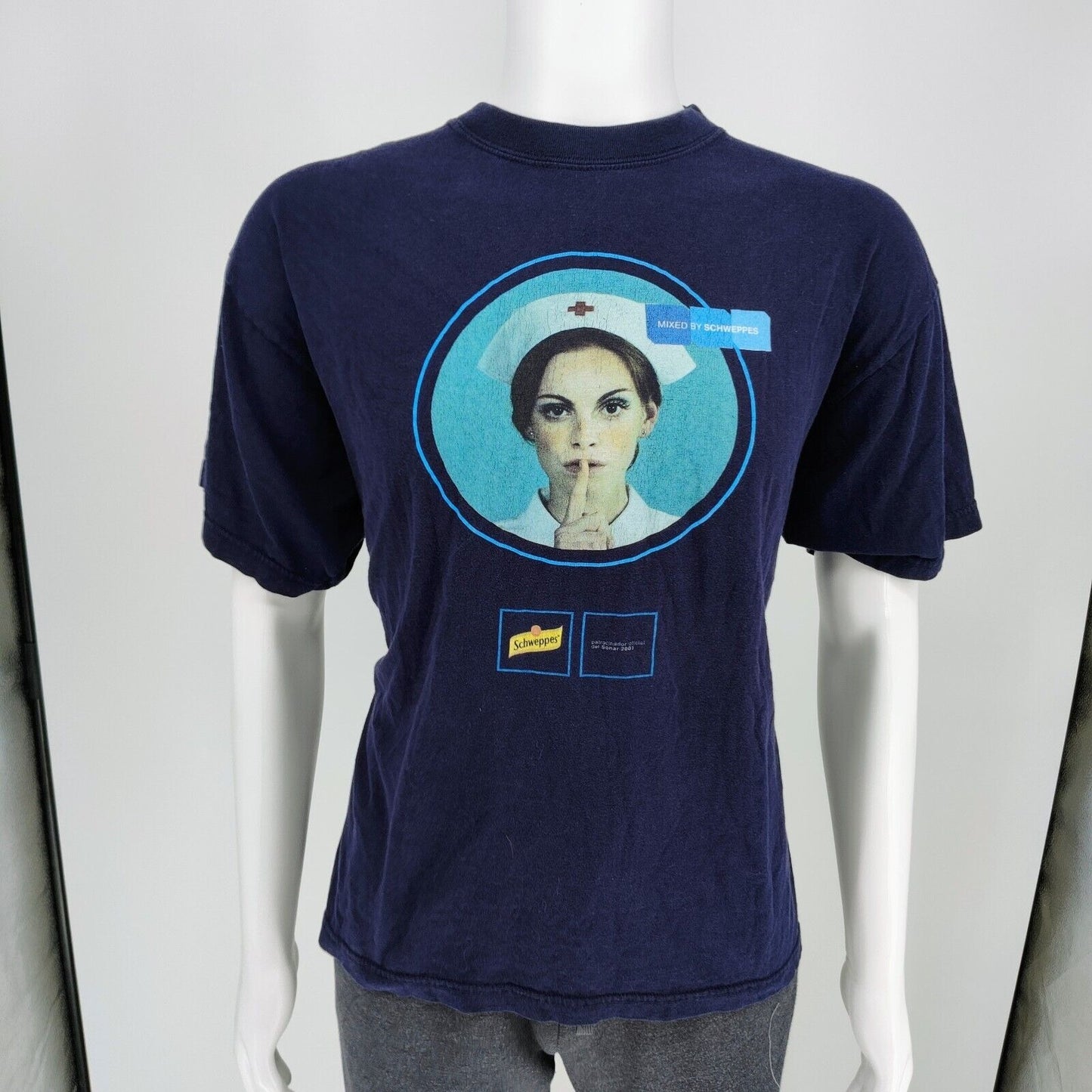 2001 Mixed by Schweppes "Patrocinador oficial del Sonar" 2001 t-shirt (XL)