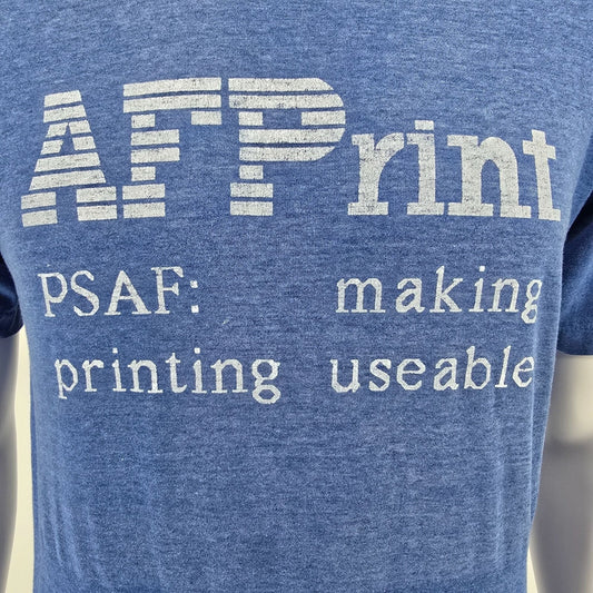 Vintage 1980s T-Plus IBM AFPrint "PSAF: Making Printing Useable" T-Shirt (M)