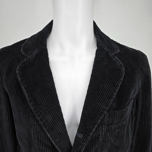 Vintage 1990s The Famous Potatoes Mens Black Corduroy Blazer/Jacket (Small)