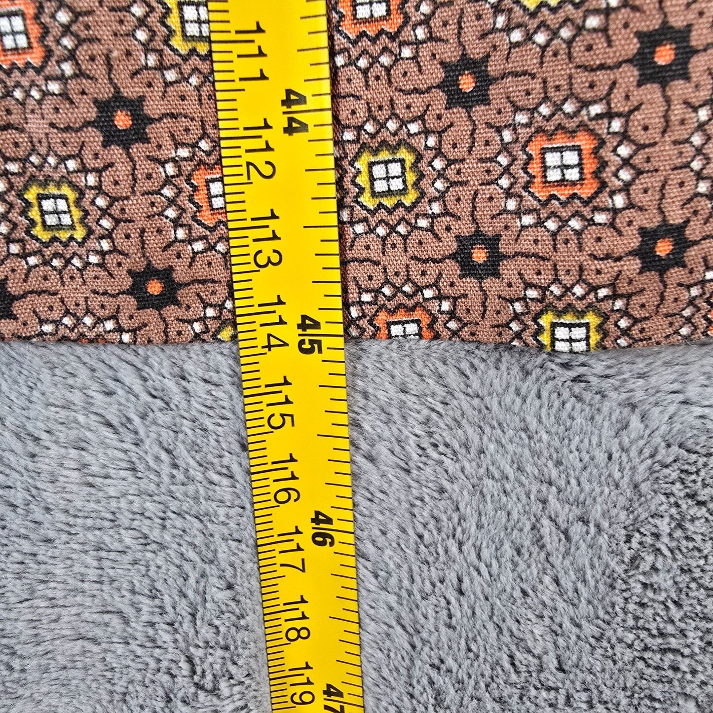 Vintage 1970s Brown Long Sleeve Foulard Print Shirtwaist Midi Dress (L)