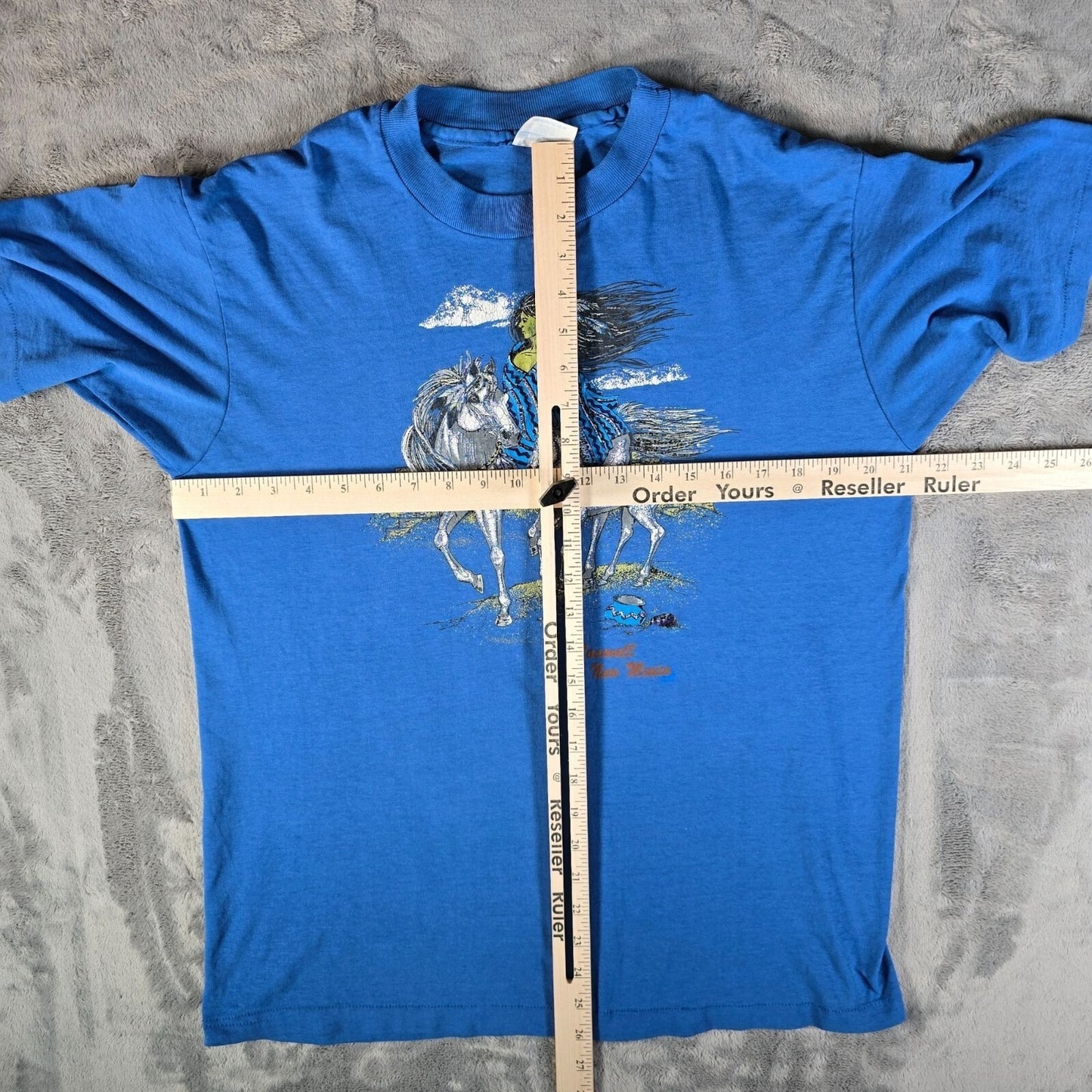 Vintage Early 1990s Hanes Roswell New Mexico Native Spirit Horse T-Shirt (L)