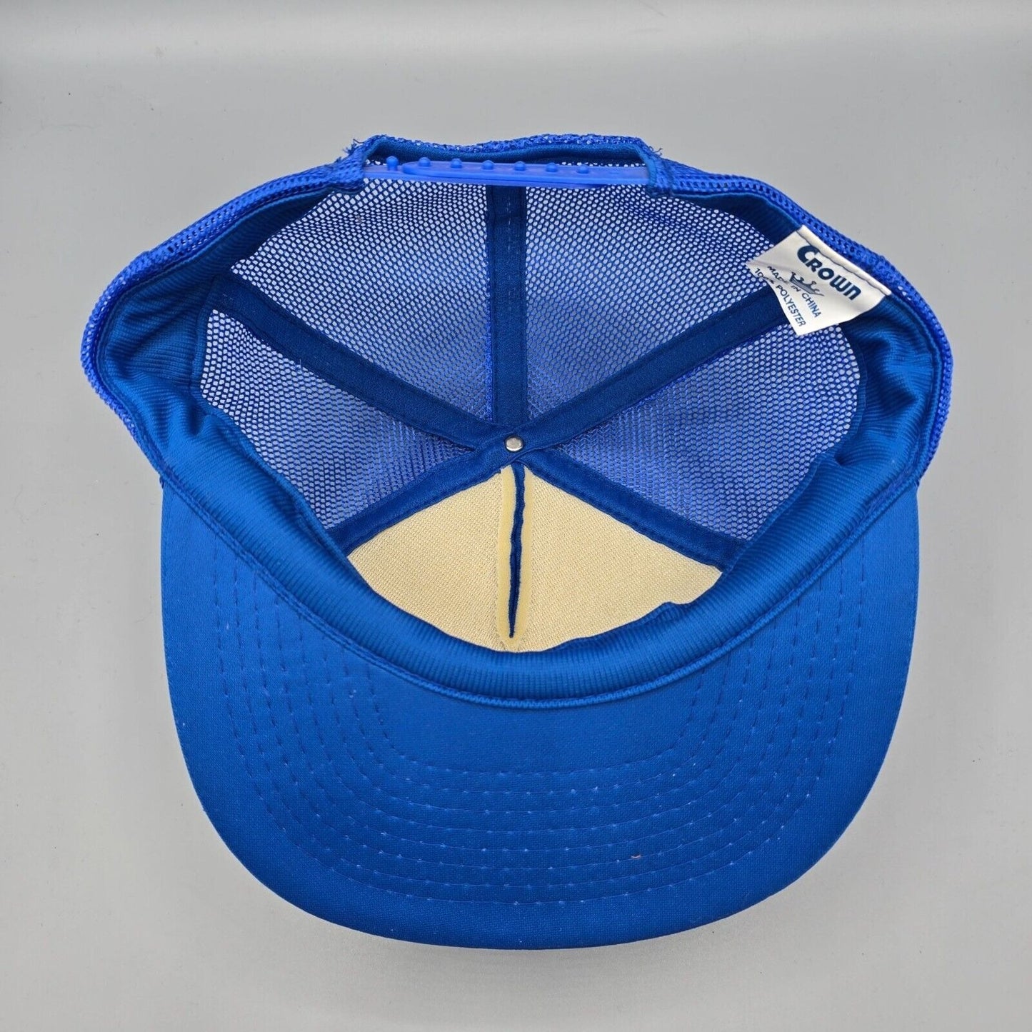 Vintage Distressed PW4U Blue Adjustable Snapback Mesh Crown Trucker Hat