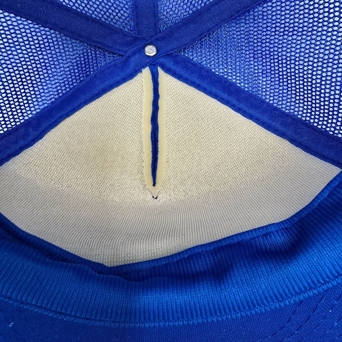 Vintage Distressed PW4U Blue Adjustable Snapback Mesh Crown Trucker Hat