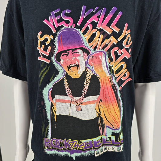 2023 LL Cool J Rock The Bells Hip Hop Streetwear Black Graphic T-Shirt (3XL)