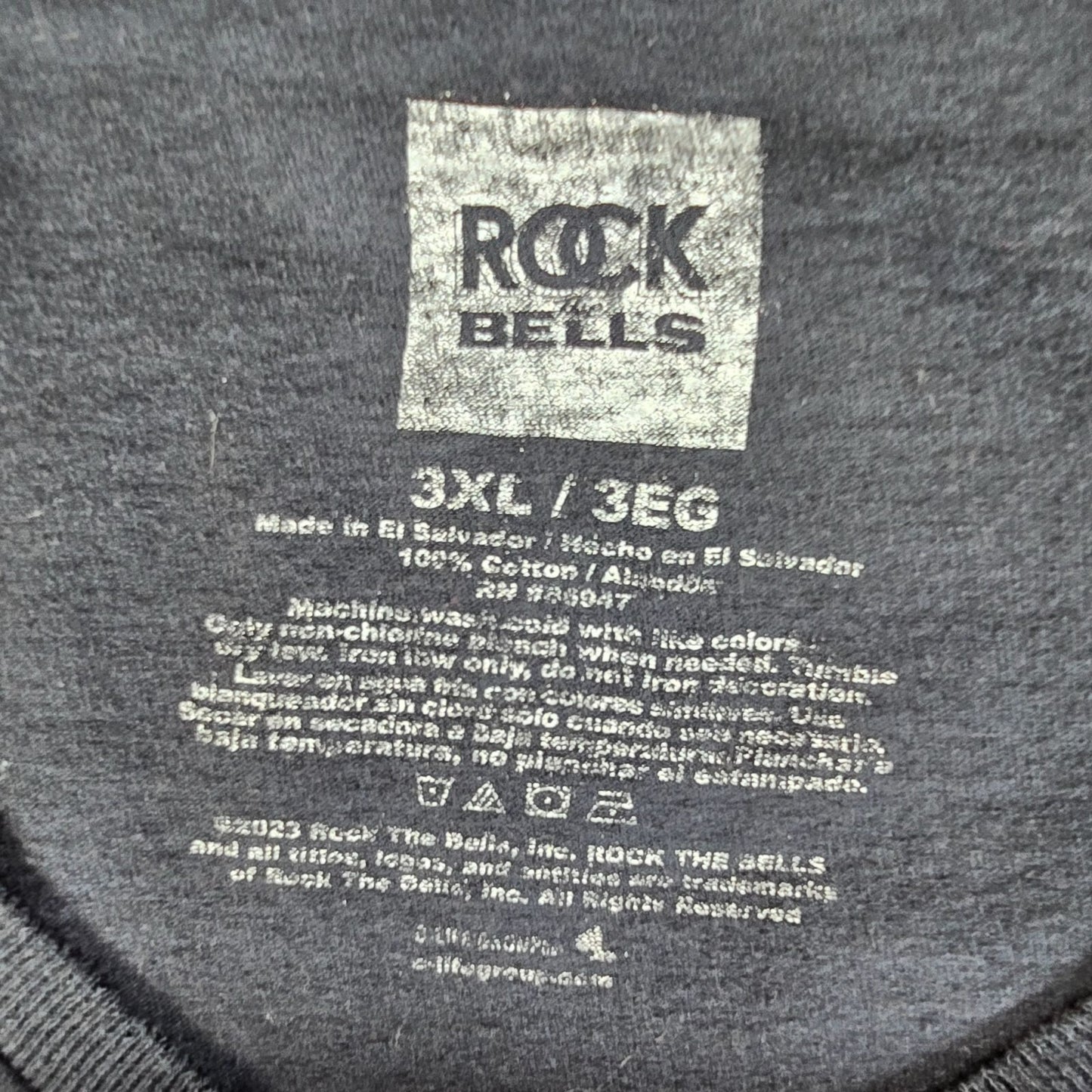 2023 LL Cool J Rock The Bells Hip Hop Streetwear Black Graphic T-Shirt (3XL)