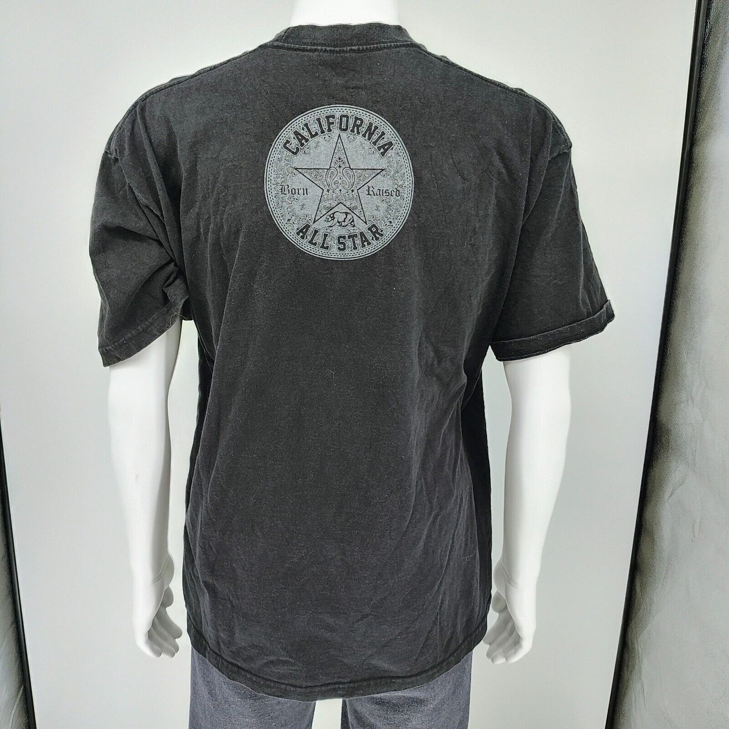 Vintage 1990s Streetwear Pro Club "California All Star Born Raised" T-Shirt (XL)