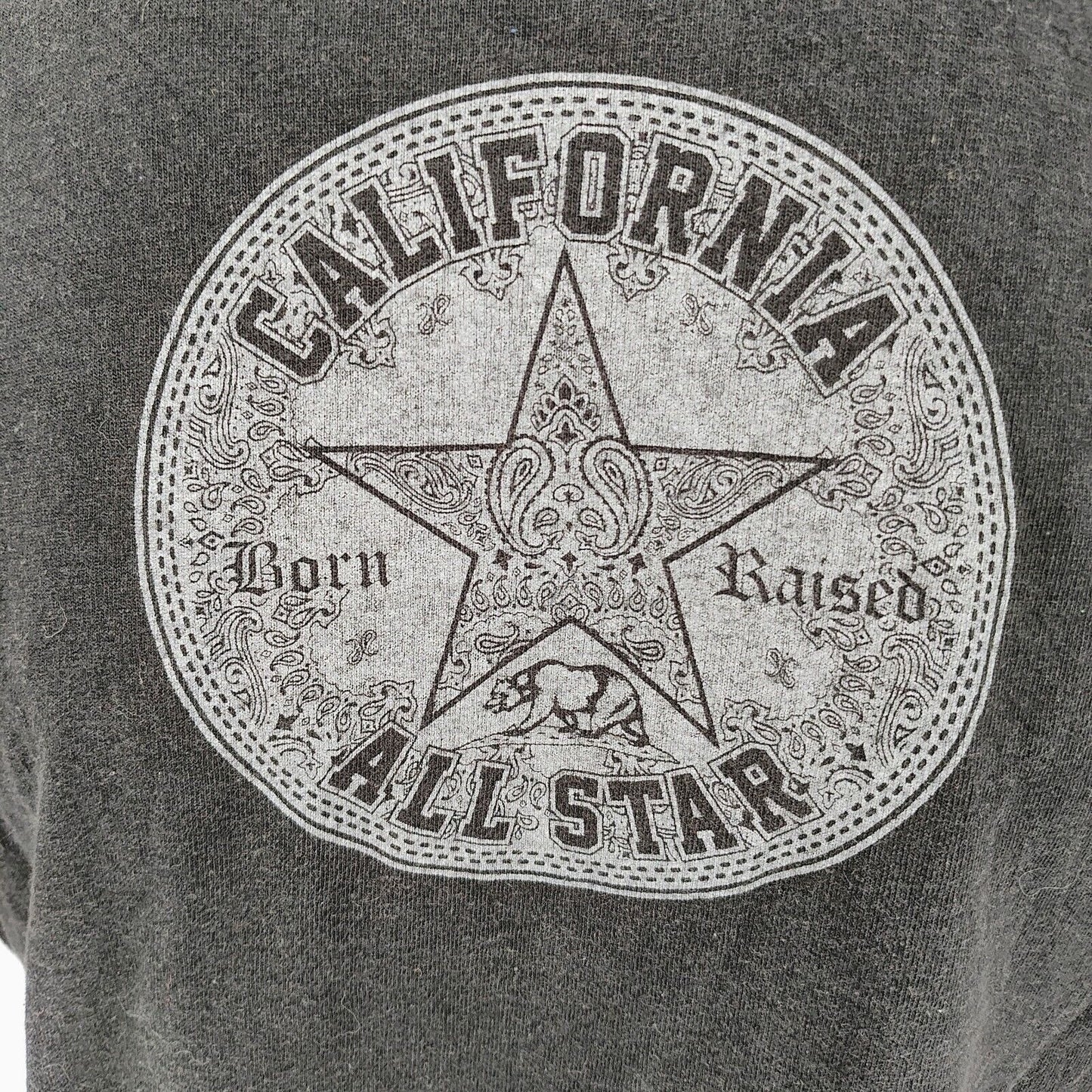 Vintage 1990s Streetwear Pro Club "California All Star Born Raised" T-Shirt (XL)