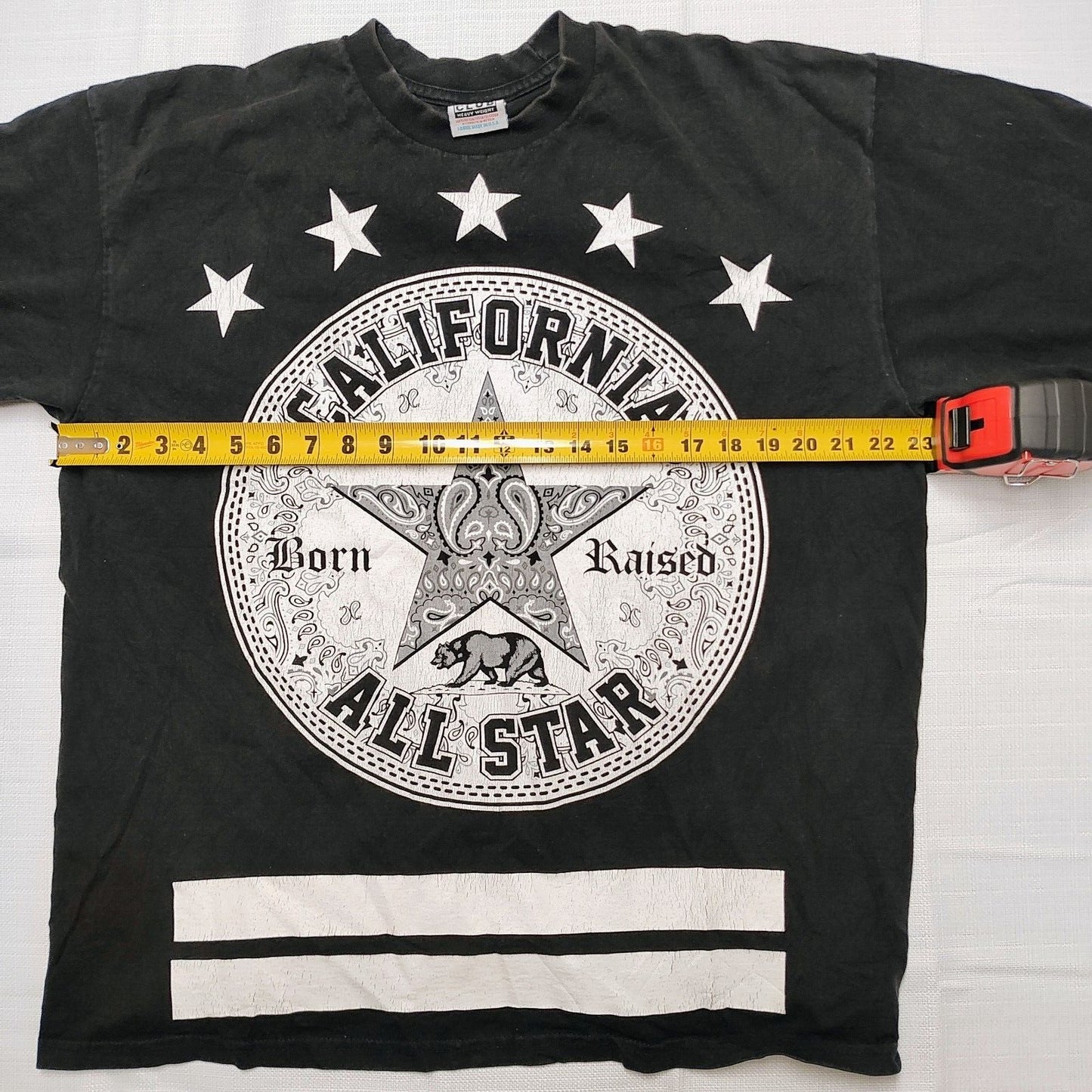 Vintage 1990s Streetwear Pro Club "California All Star Born Raised" T-Shirt (XL)