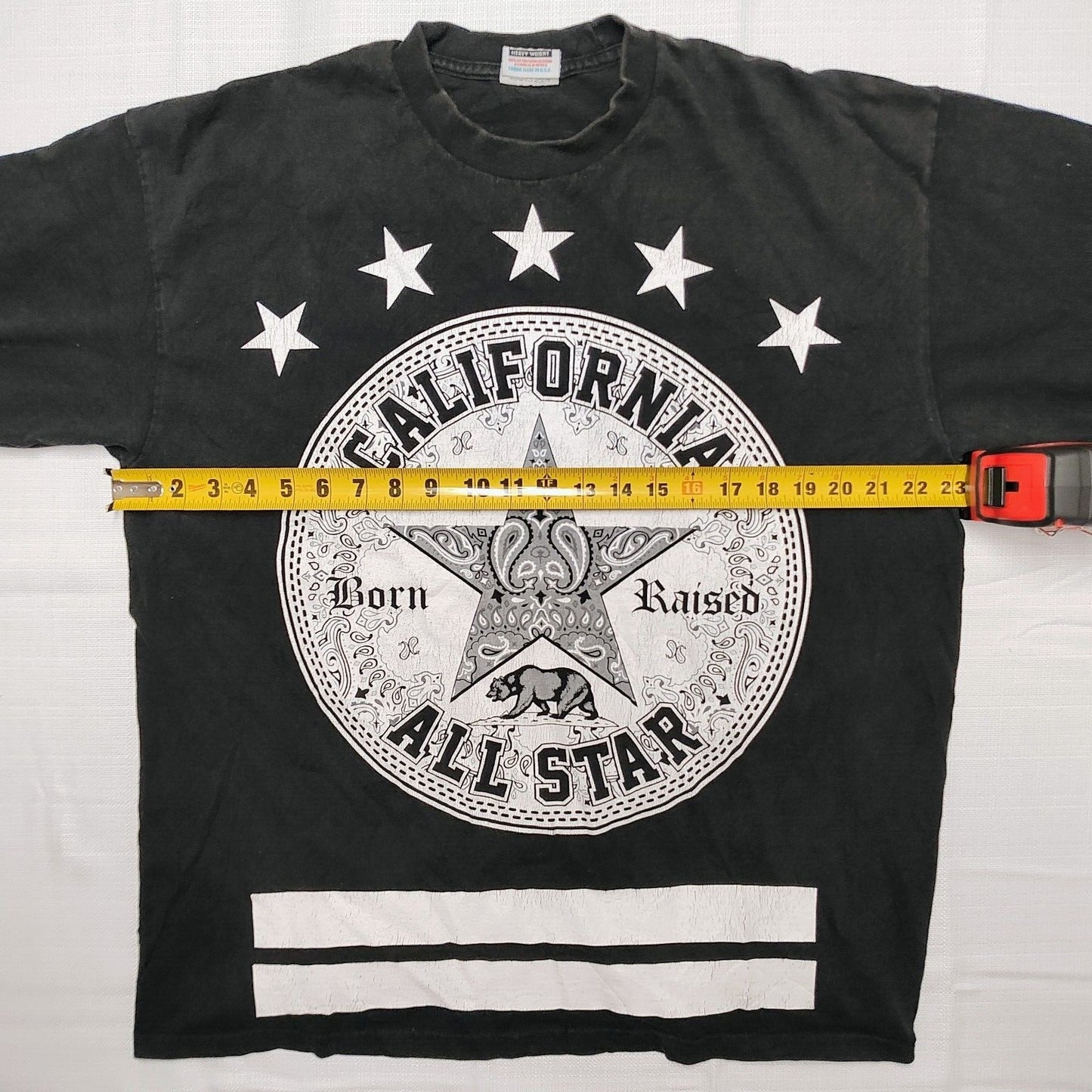Vintage 1990s Streetwear Pro Club "California All Star Born Raised" T-Shirt (XL)