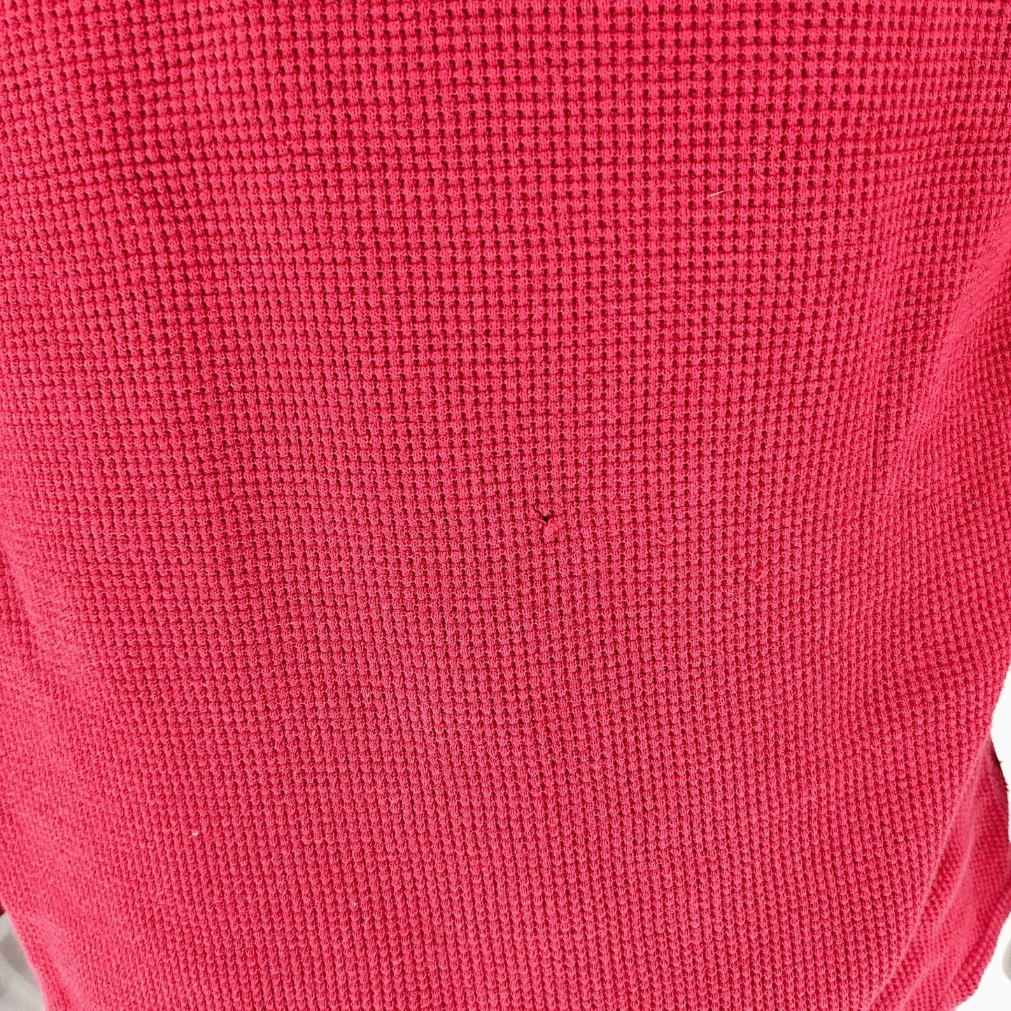 Polo Ralph Lauren Sleepwear Red Waffle Knit Thermal Pajama Logo Shirt (Large)