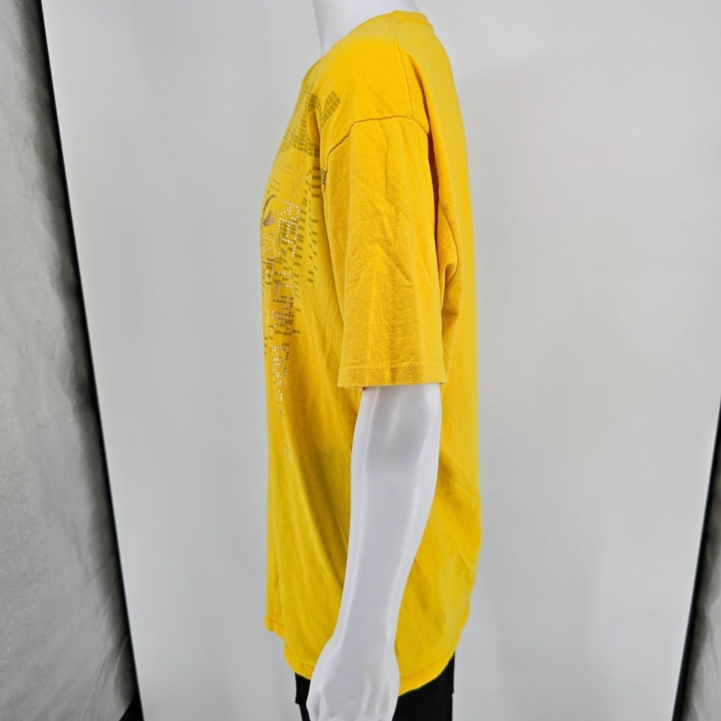 2000s Ecko Unltd Streetwear Pixel Rhino Logo Yellow Classic T-Shirt (2XL)