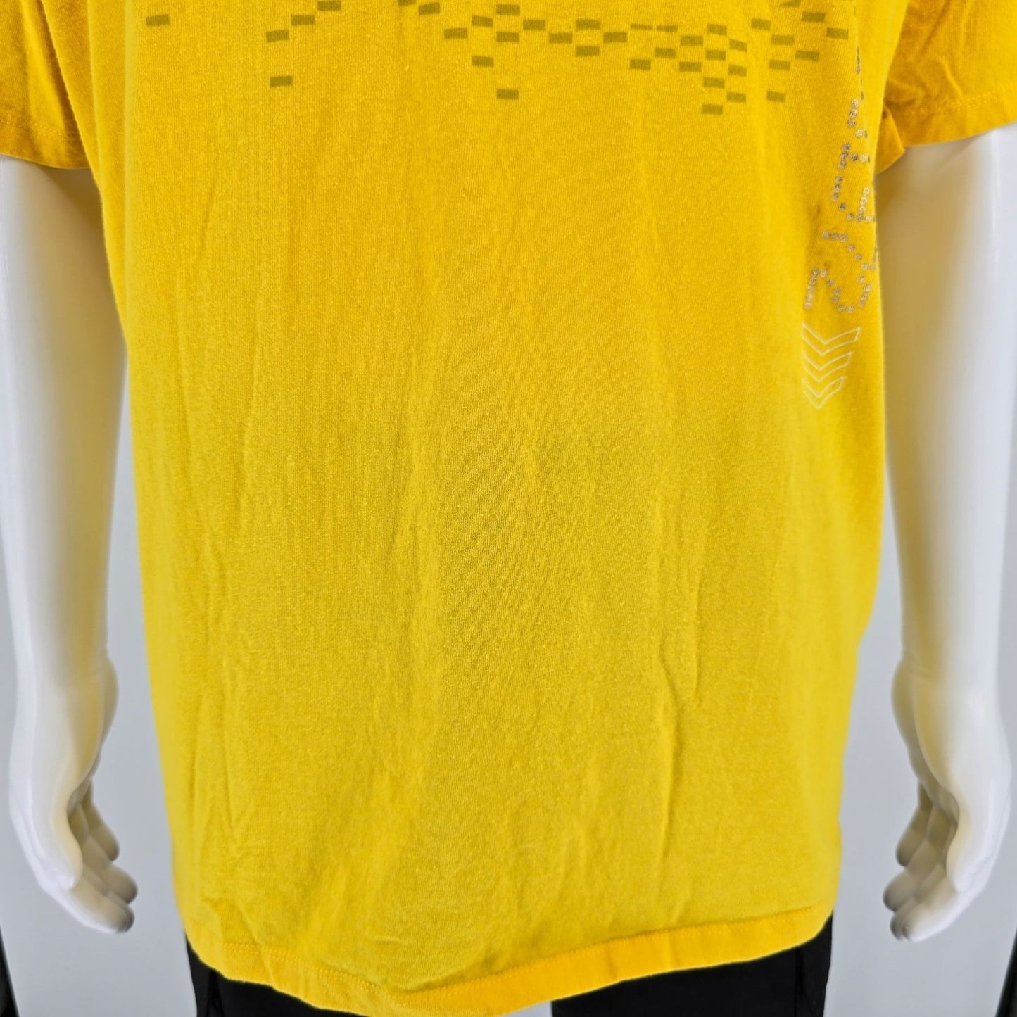 2000s Ecko Unltd Streetwear Pixel Rhino Logo Yellow Classic T-Shirt (2XL)