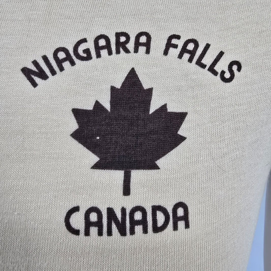 Vintage 1970s Irwin Specialties Niagra Falls Canada Ringer Tee T-Shirt (XS)