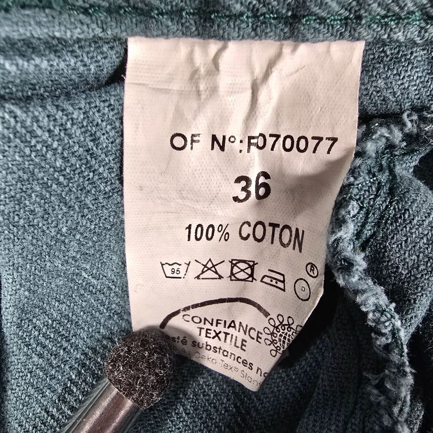 Vintage Y2K Distressed Faded Green French Twill Cotton Workwear Pants (28x30)