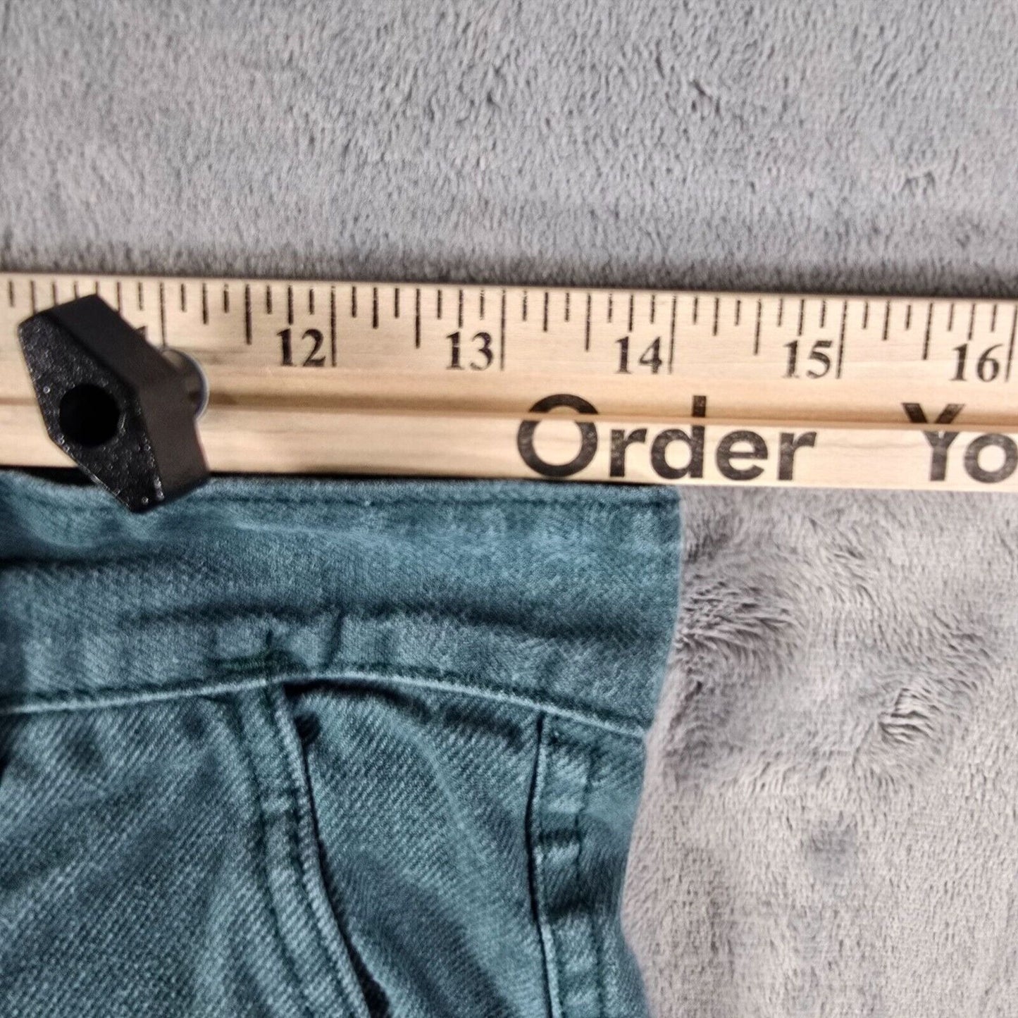 Vintage Y2K Distressed Faded Green French Twill Cotton Workwear Pants (28x30)