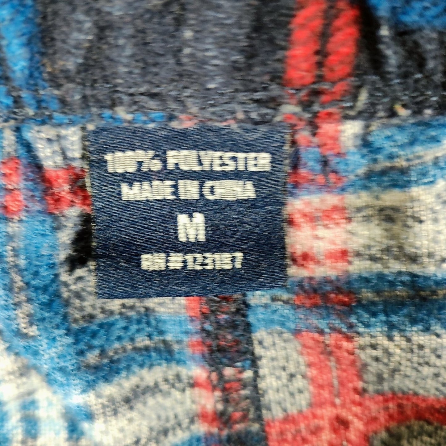 Izod Mens Red and Blue Plaid Fleece Pajama Sleep Pants (Medium)