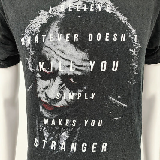 Batman The Dark Knight Heath Ledger "I Believe..." Black Graphic T-Shirt (M)