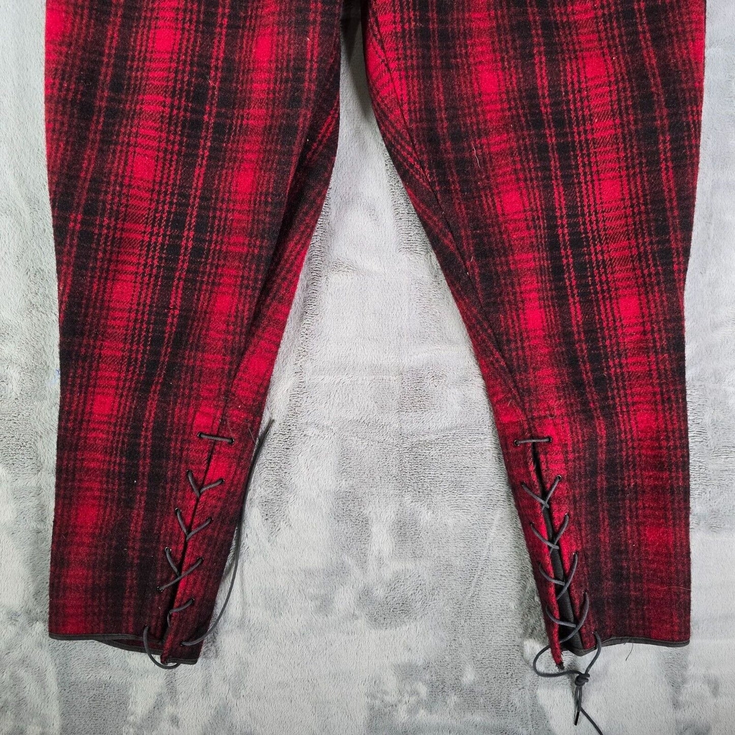 Vintage 1953 Woolrich Red & Black Buffalo Plaid Wool Hunting Pants (32x27)