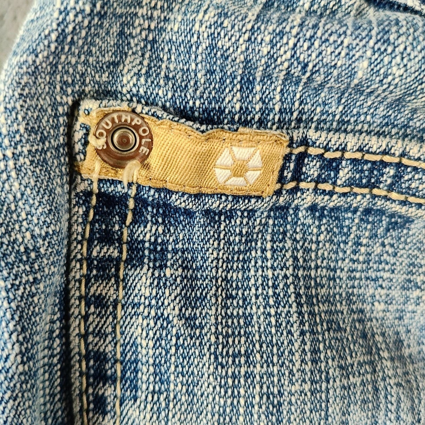 Y2K Southpole Men's Gold Tab Relaxed Fit Distressed Denim Jeans (Size 34x30)
