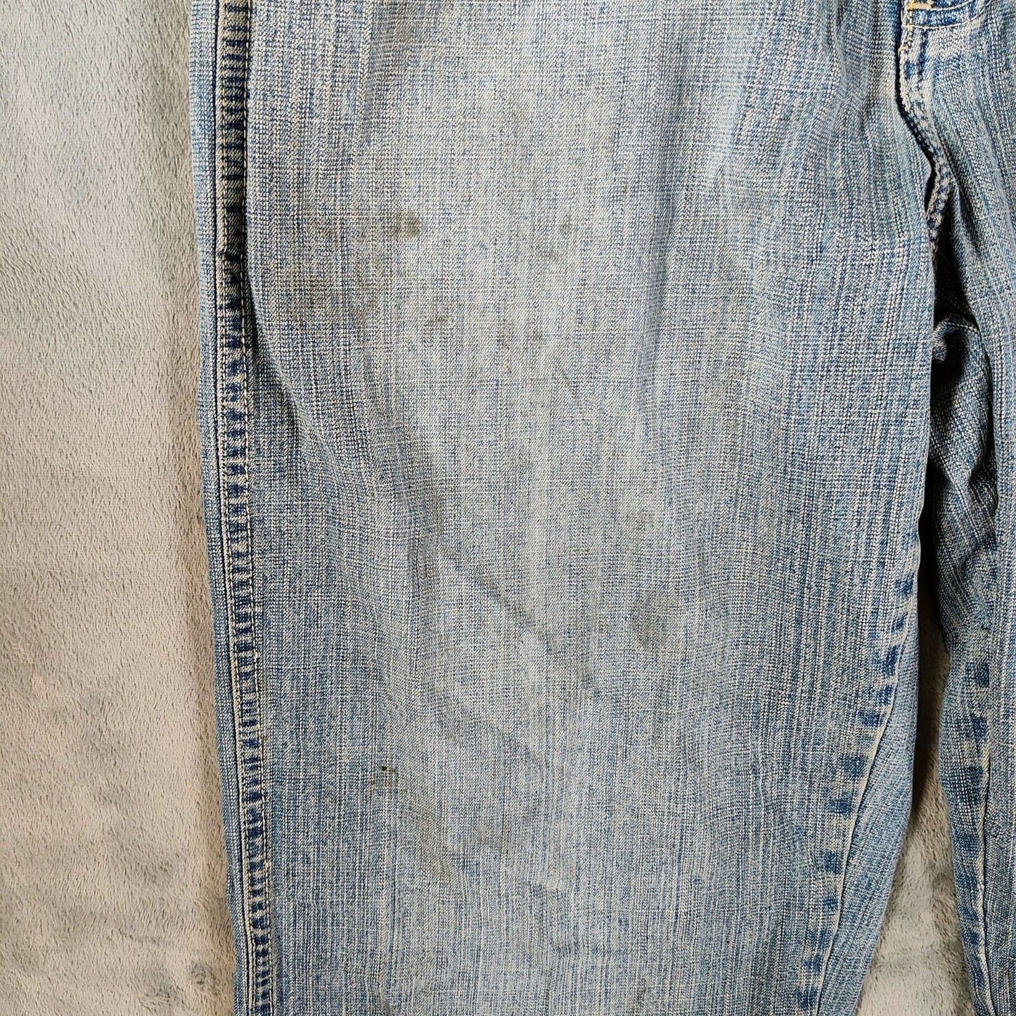 Y2K Southpole Men's Gold Tab Relaxed Fit Distressed Denim Jeans (Size 34x30)