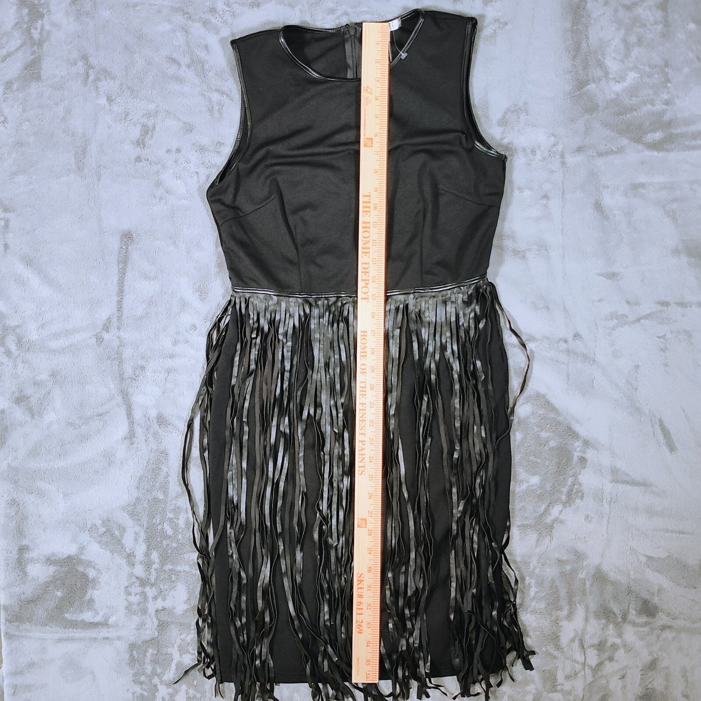 NWT Spense Women's Black Fringe Sleeveless Round Neck Sheath Dress (Size 8)