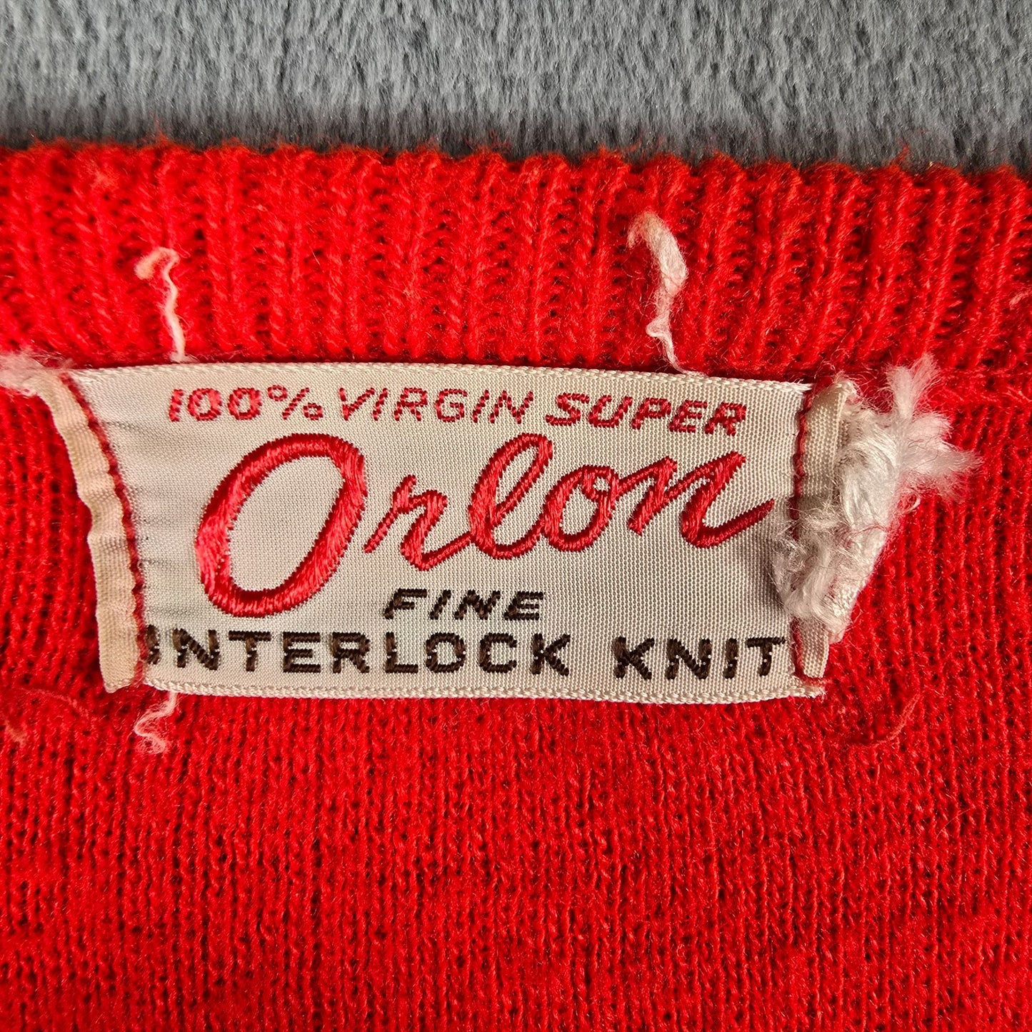Vintage 1960s Orlon Acrylic Interlock Kint Sweater (L)