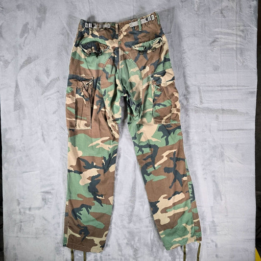 Vintage 1980s U.S. Military Hot Weather Woodland Camouflage Trousers (30x31)