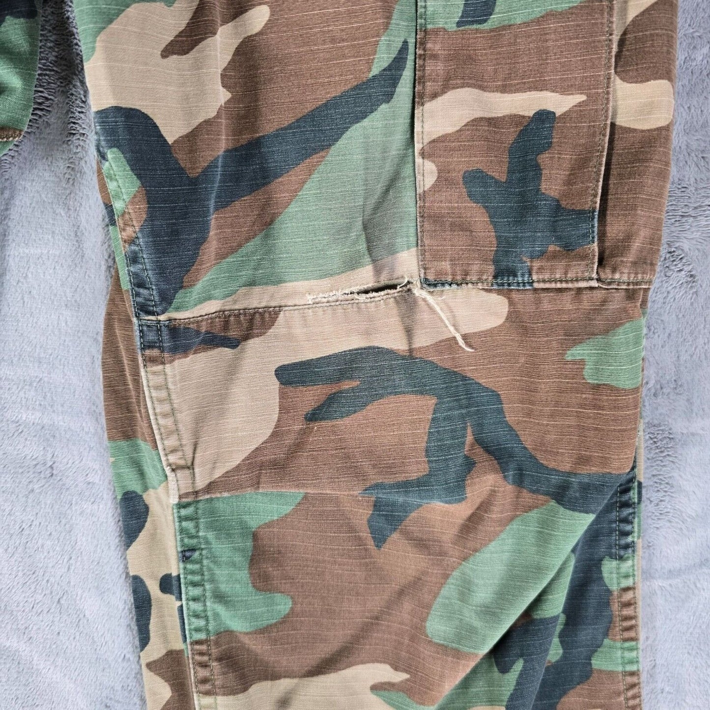 Vintage 1980s U.S. Military Hot Weather Woodland Camouflage Trousers (30x31)