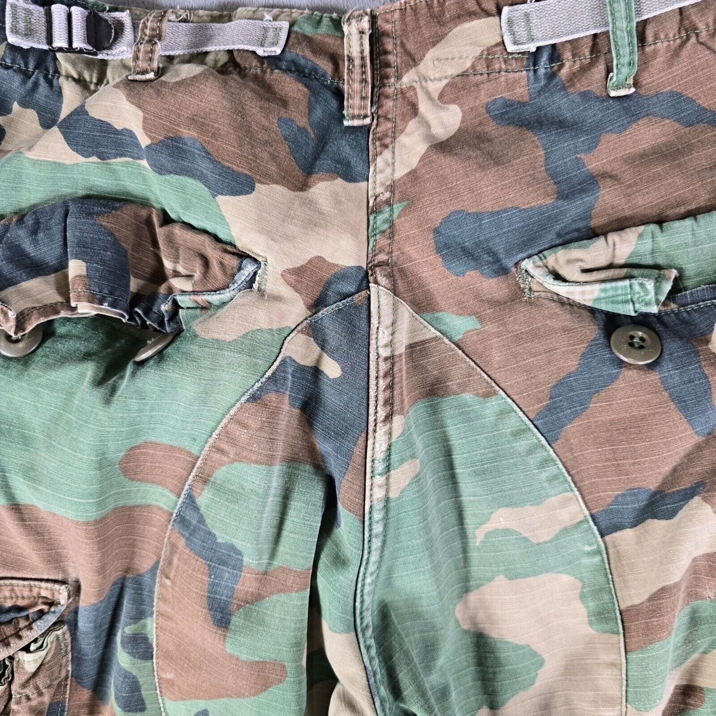 Vintage 1980s U.S. Military Hot Weather Woodland Camouflage Trousers (30x31)