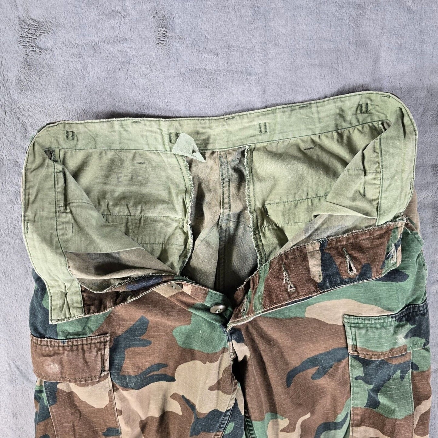 Vintage 1980s U.S. Military Hot Weather Woodland Camouflage Trousers (30x31)