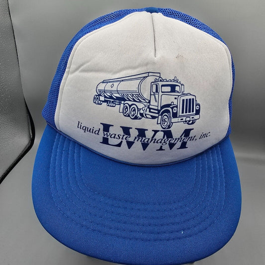 Vintage 80s/90s Distressed LWM Liquid Waste Management, Inc. ASI Trucker Hat