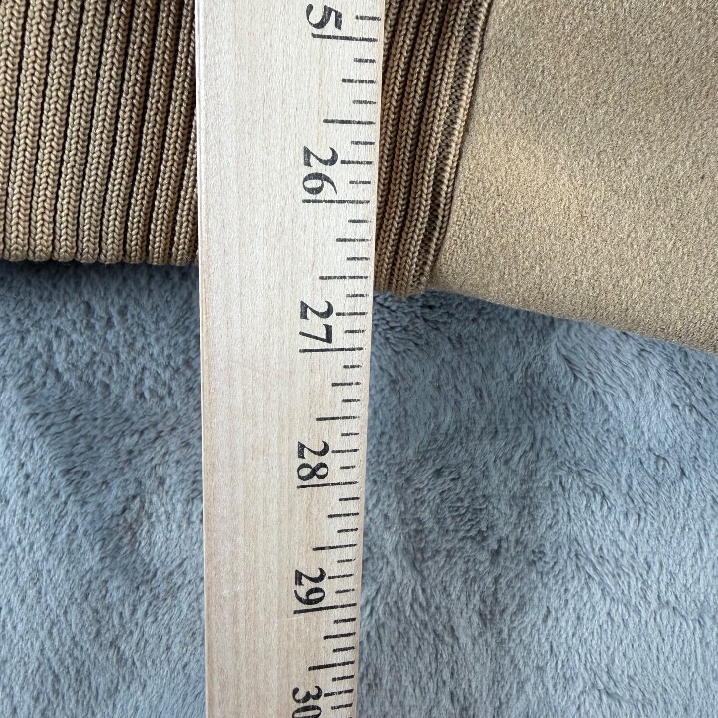 Vintage 1980s Members Only Tan Wool-Blend Padded Bomber Jacket (Size 44/L)