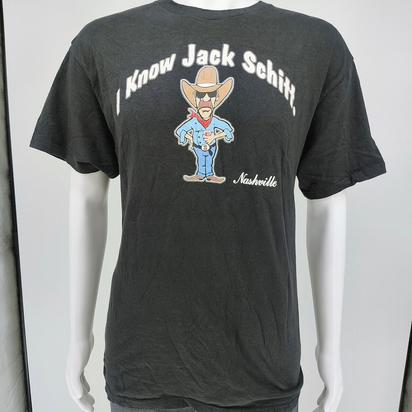 "I Know Jack Schitt" Nashville Black Graphic Novelty T-Shirt (XL)