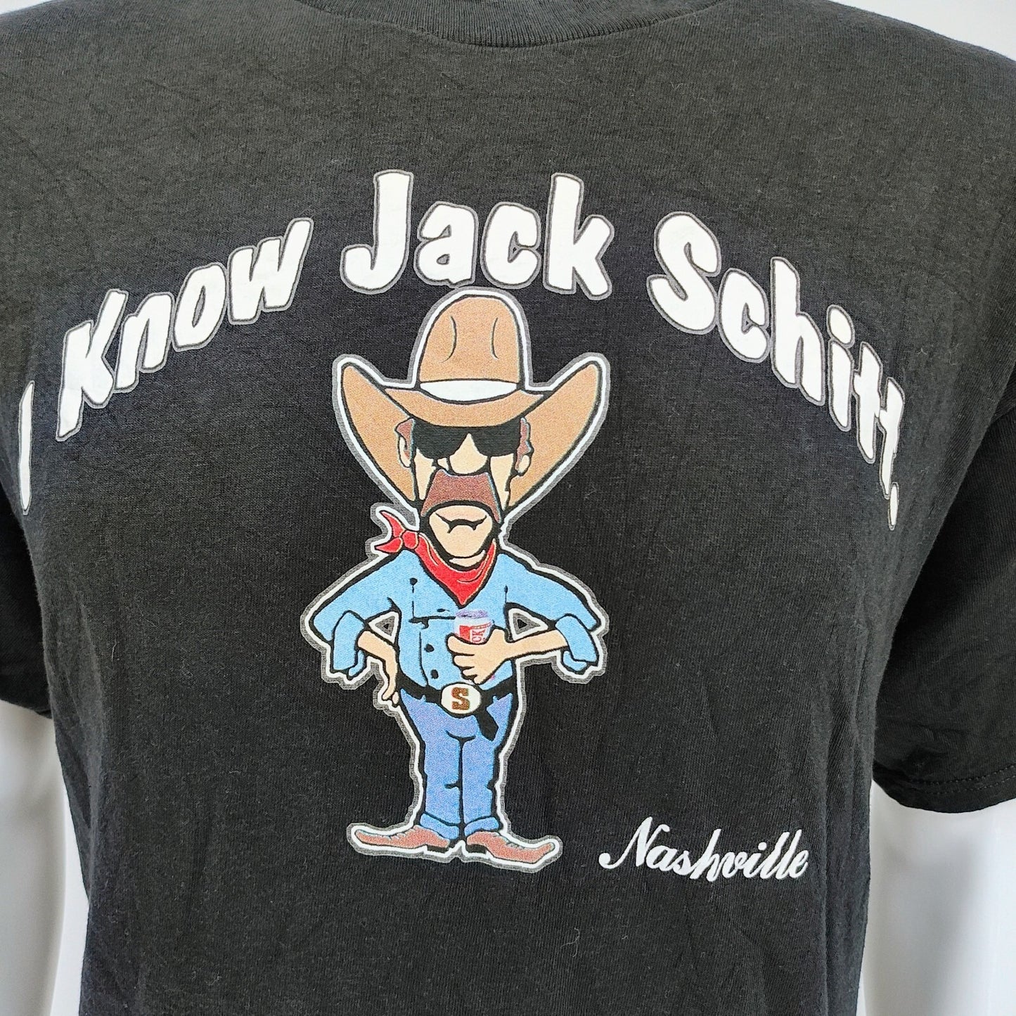 "I Know Jack Schitt" Nashville Black Graphic Novelty T-Shirt (XL)