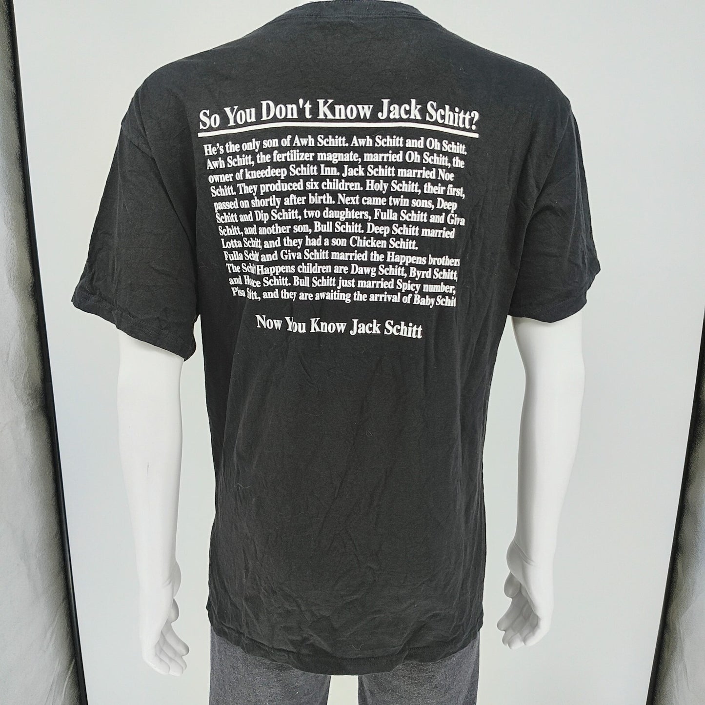 "I Know Jack Schitt" Nashville Black Graphic Novelty T-Shirt (XL)