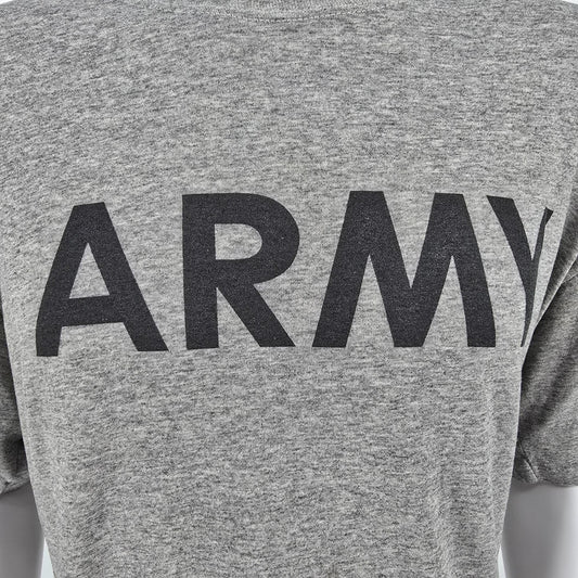 Distressed Vintage 1980s Gray Tri-blend Thin Army Physical Training T-Shirt (XL)