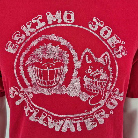 Distressed 2000s Hanes Beefy-T Eskimo Joe's Stillwater, OK T-Shirt (L)