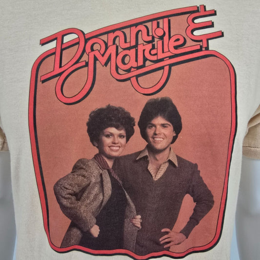 Vintage 1970s Print-Tees Donny & Marie Osmond TV Show Single Stitch T-Shirt -S/M