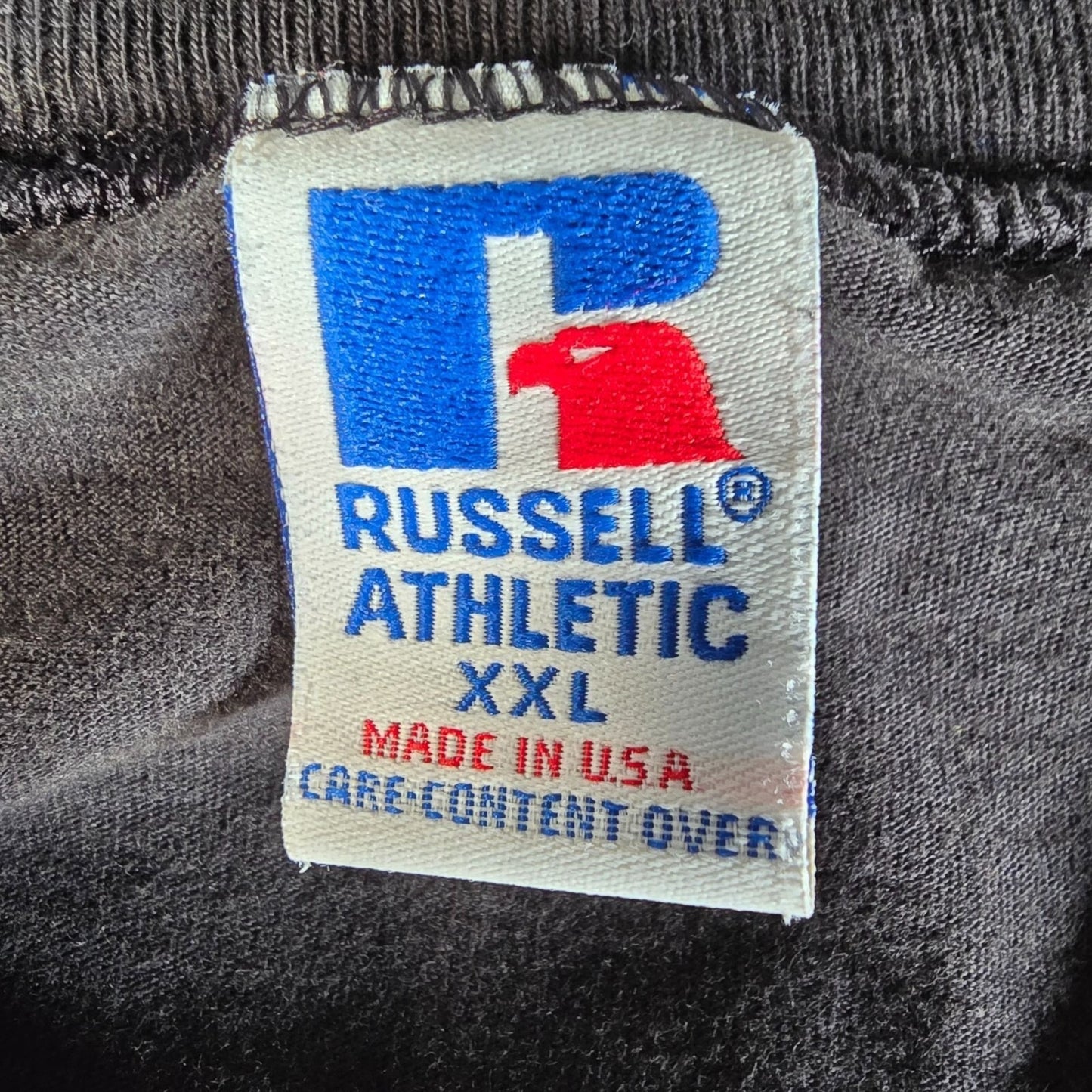Vintage 1990s Russell Athletic San Diego State University Black T-Shirt (XXL)