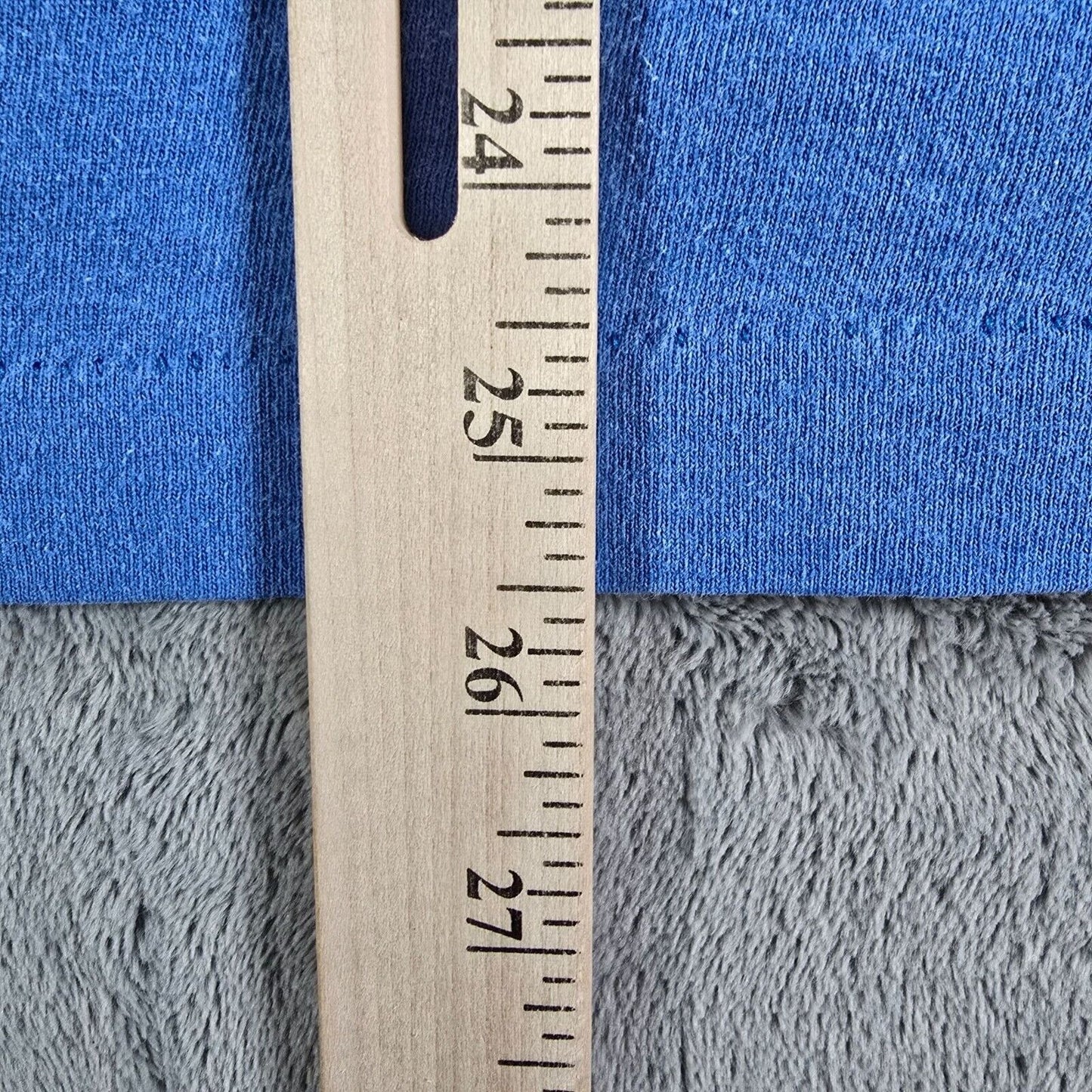 Vintage 1980s Fruit of the Loom Blank Blue Single Stitch Pocket Tee T-Shirt (L)