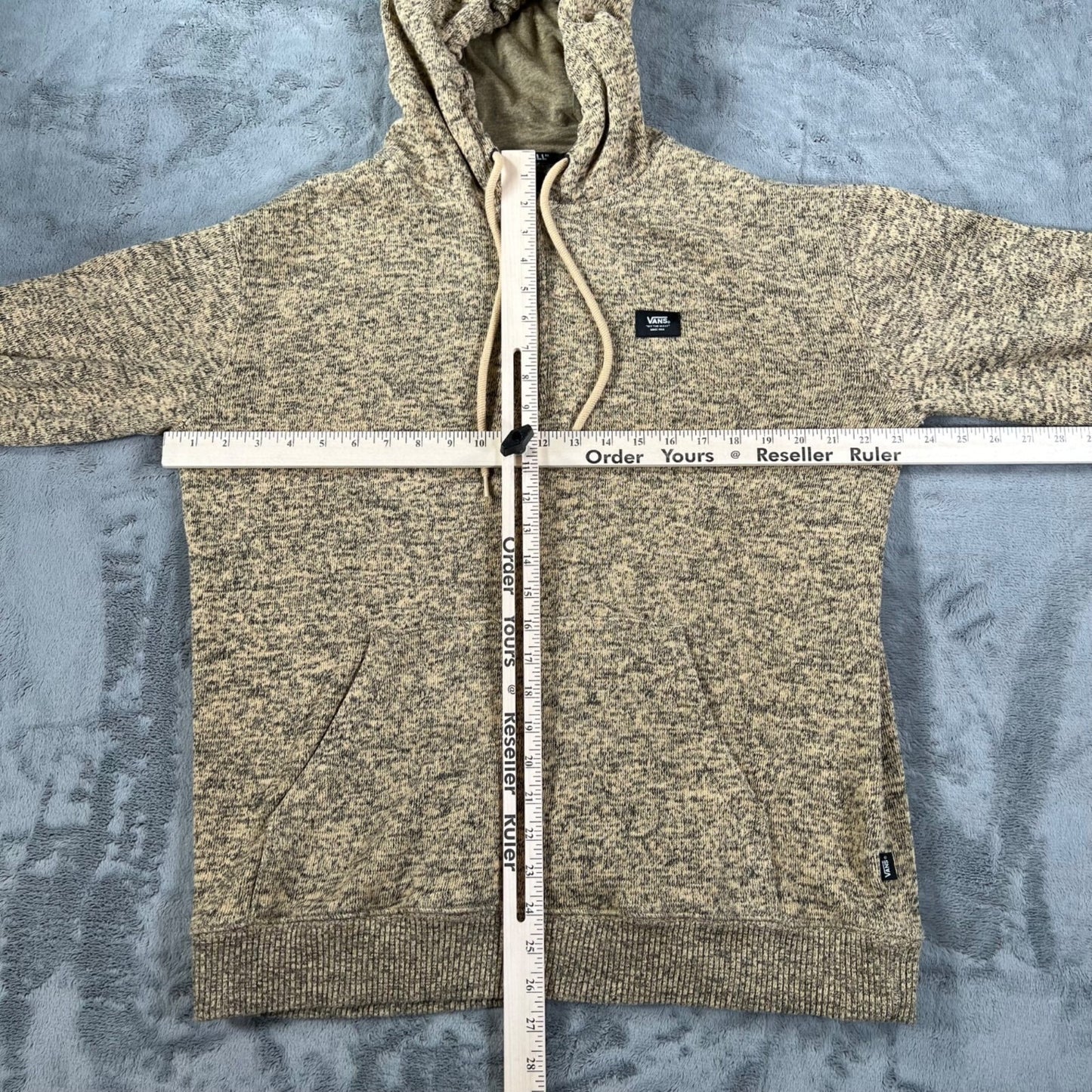 VANS Men's Flurry Half Zip Taupe Pullover Hoodie Fleece Sweater (Medium)