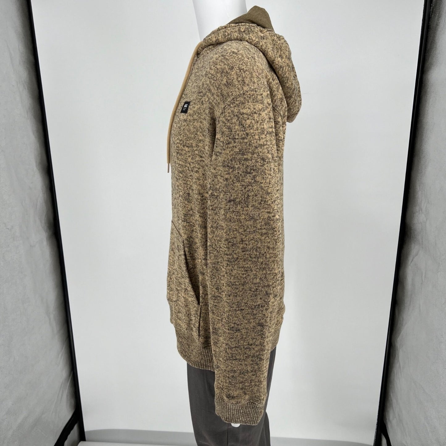 VANS Men's Flurry Half Zip Taupe Pullover Hoodie Fleece Sweater (Medium)