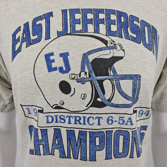 Vintage 1994 East Jefferson High School Football District Champions T-Shirt (L)
