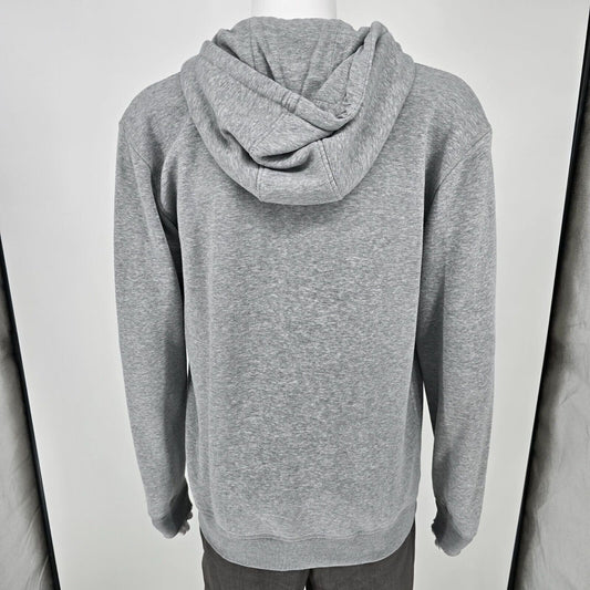 2010s DC Shoes Sherpa-Lined Gray Heather Full-Zip Skate Sweatshirt Hoodie (M)