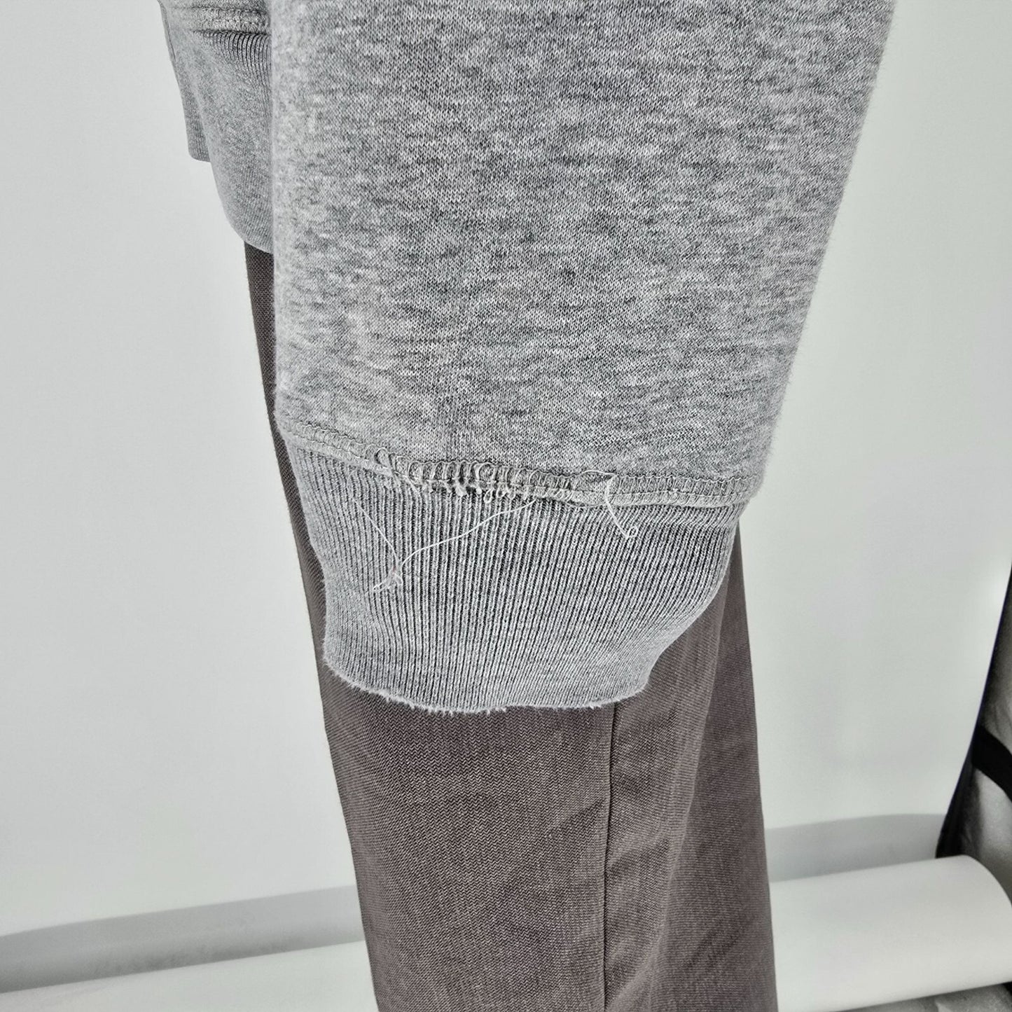 2010s DC Shoes Sherpa-Lined Gray Heather Full-Zip Skate Sweatshirt Hoodie (M)