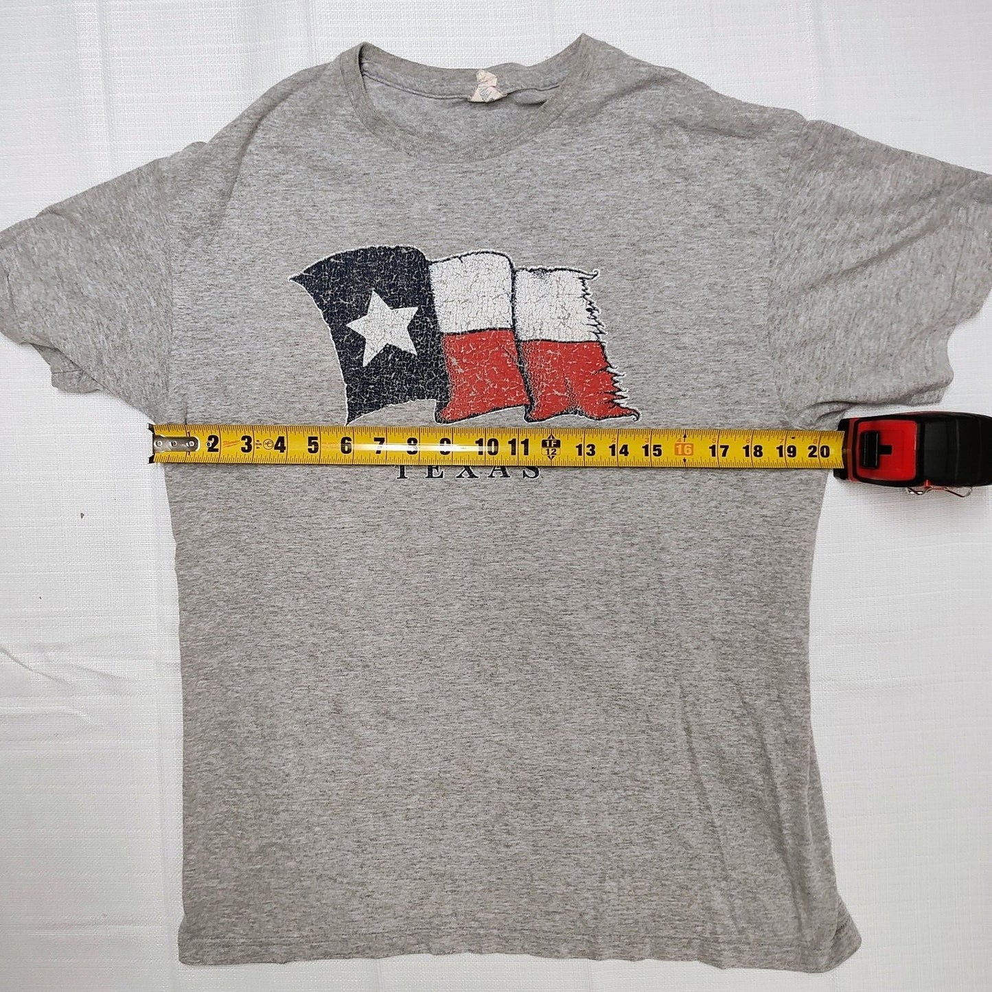 Delta Pro Weight "Don't Mess with Texas" Texas Flag Gray Graphic T-Shirt (Large)