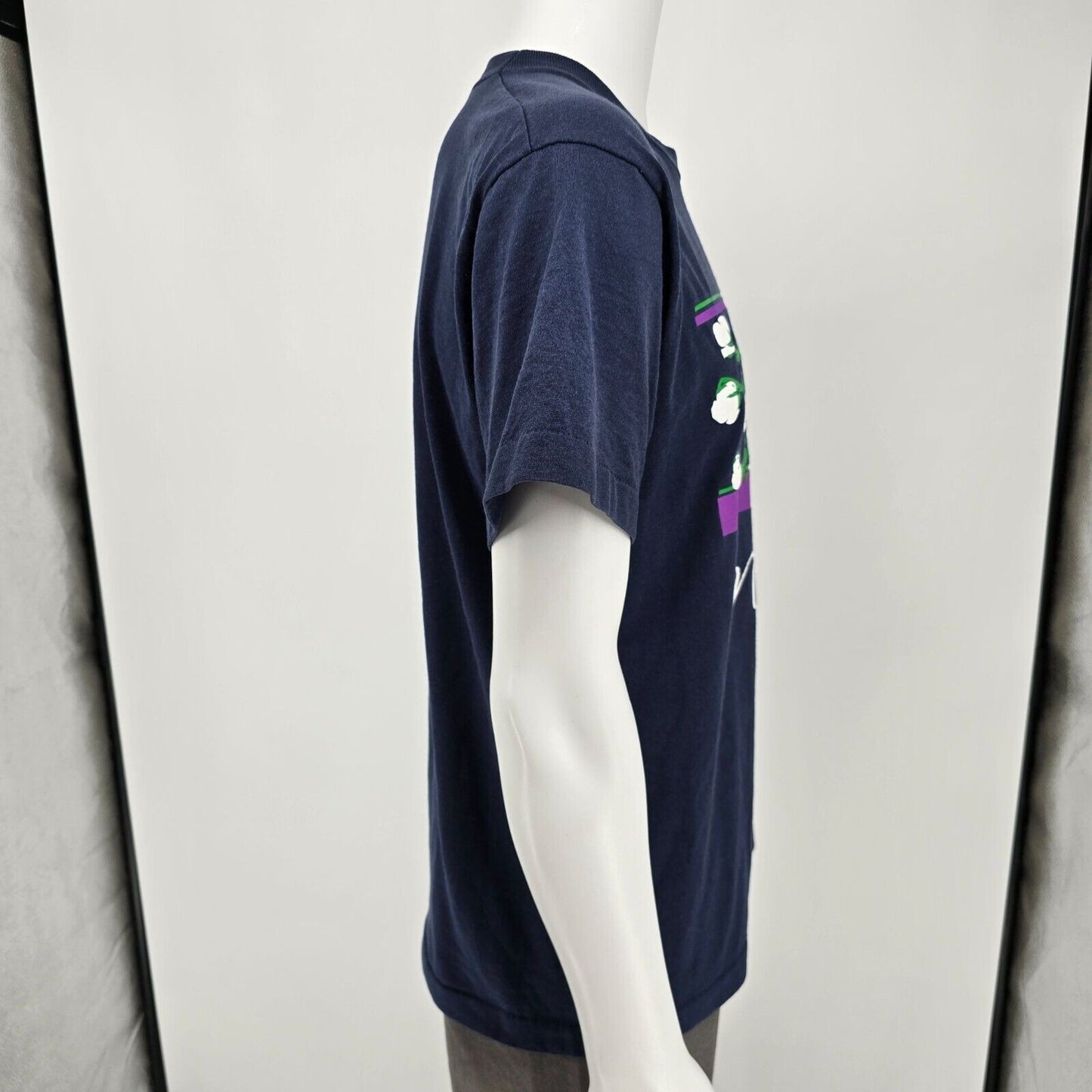 Vintage Late 1980s Screen Stars Mississippi Cotton Field Puff Print T-Shirt (L)