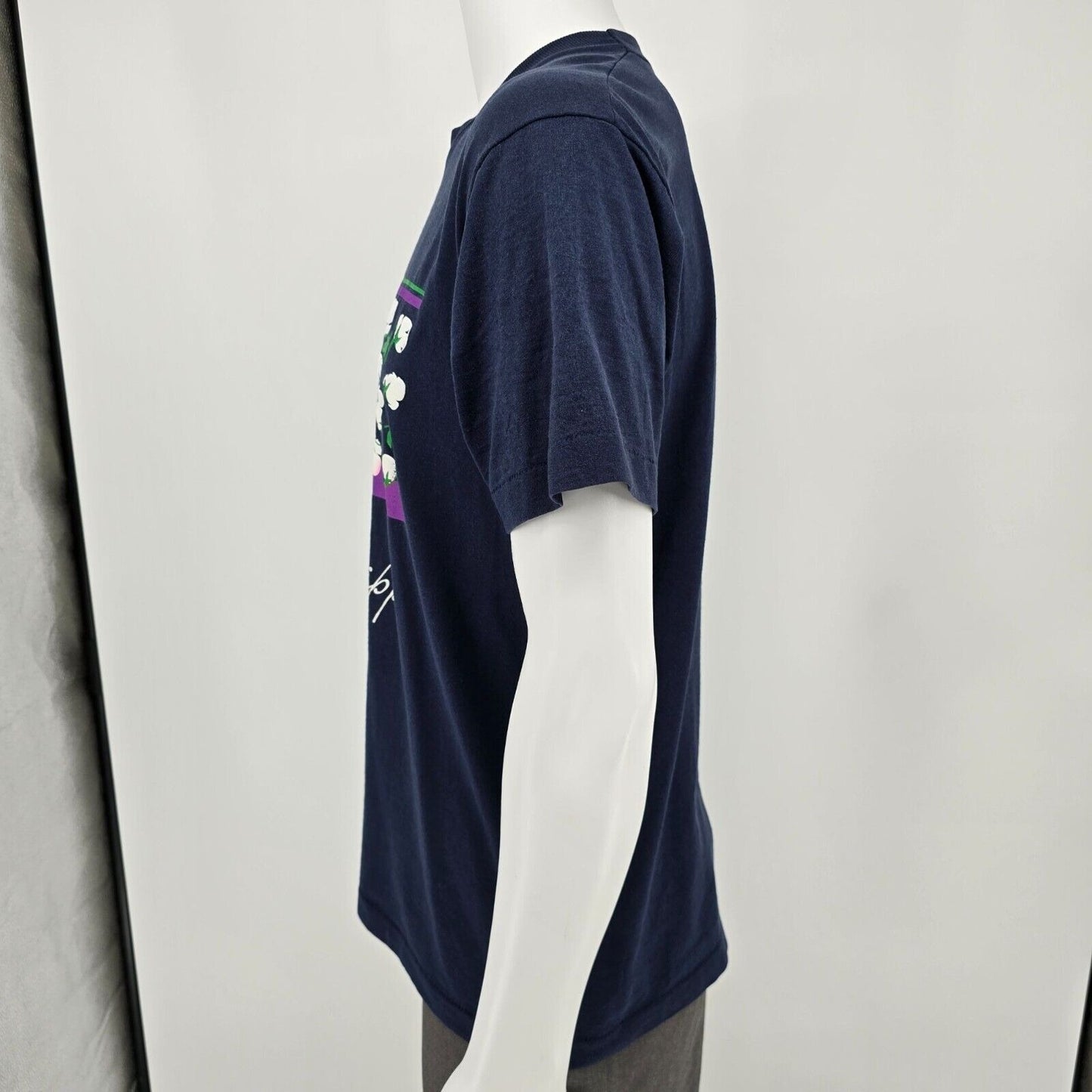 Vintage Late 1980s Screen Stars Mississippi Cotton Field Puff Print T-Shirt (L)